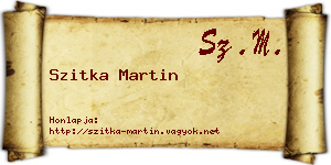 Szitka Martin névjegykártya